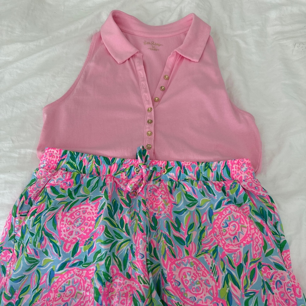 Lilly Pulitzer Shirt Shorts Set